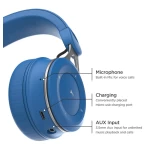 Bluetooth headphones with Lightning Connector On Ear Wired Bluetooth Blue