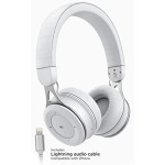 Bluetooth headphones with Lightning Connector On Ear Wired Bluetooth White