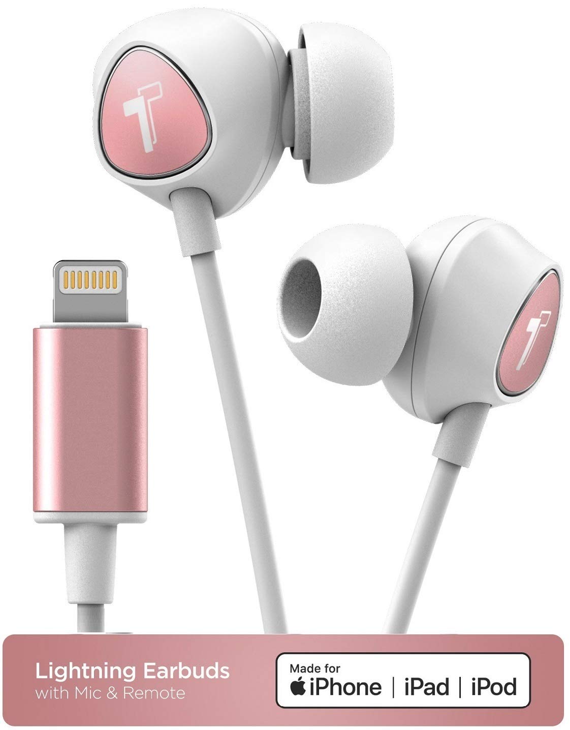 Light^ning Connector Earbuds Earphone Wired Headphones Headset with Mic and Volume Control,Compatible with Apple iPhone 12/11 Max Pro XS/X Plug and Play 