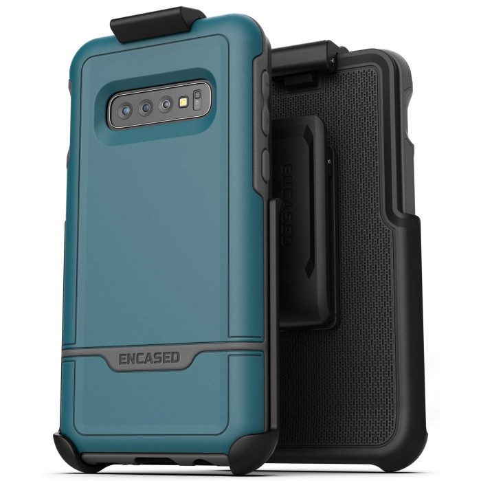 Galaxy S10 Rebel Case And Holster Blue