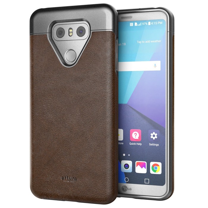 LG G6 Artura Case And Holster Brown