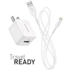 Galvanox 10W USB-A Wall Charger with 5 ft USB-A to Lightning Cable (White)