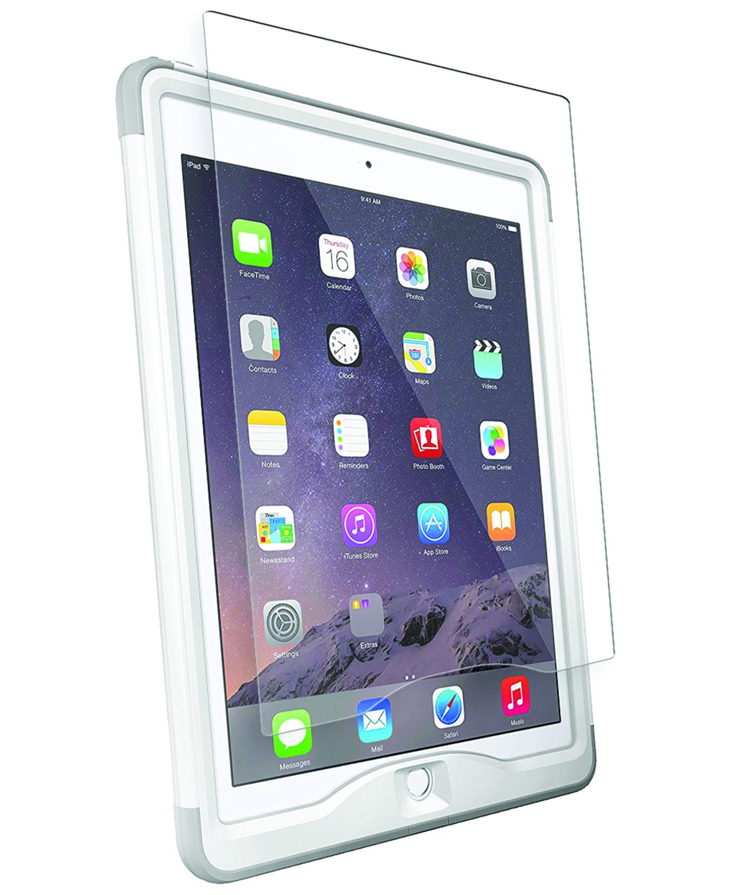 For iPad Air 2  Tempered Glass Screen Protector for Lifeproof Nuud Case 