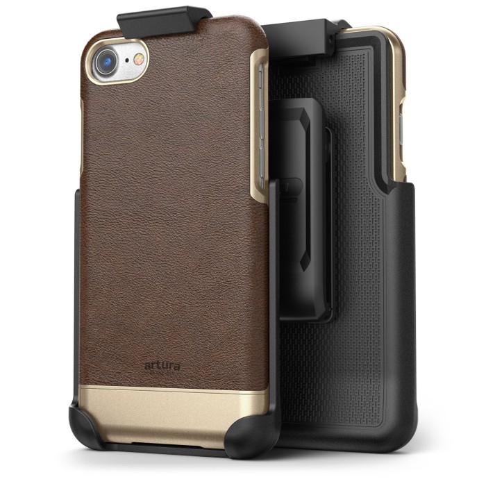 iPhone 8 Artura Case And Holster Brown