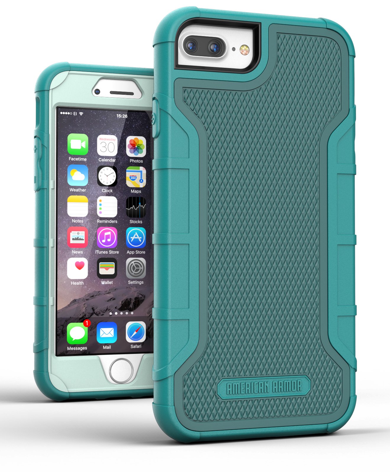 iPhone 8 Plus American Armor Case And Holster Green by Encased