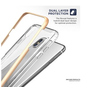 Alternative view of iPhone X Reveal Case Gold