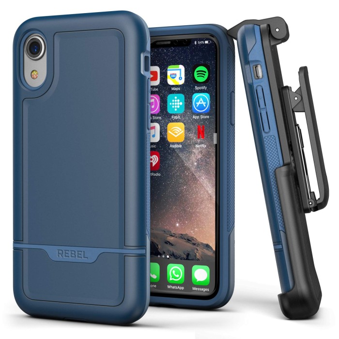 iPhone XR Rebel Case And Holster Blue