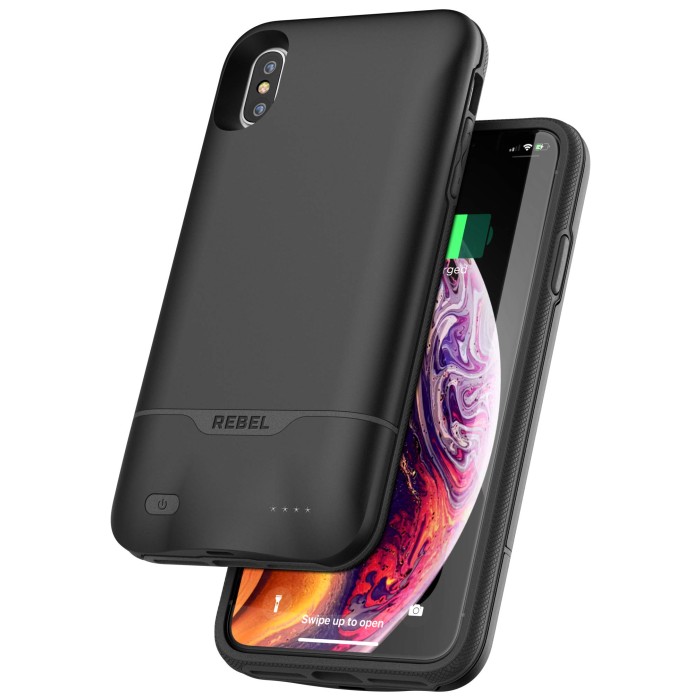 iPhone XS Max Rebel Power Battery Case Black