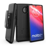 Moto Z4 Duraclip Case and Holster Black