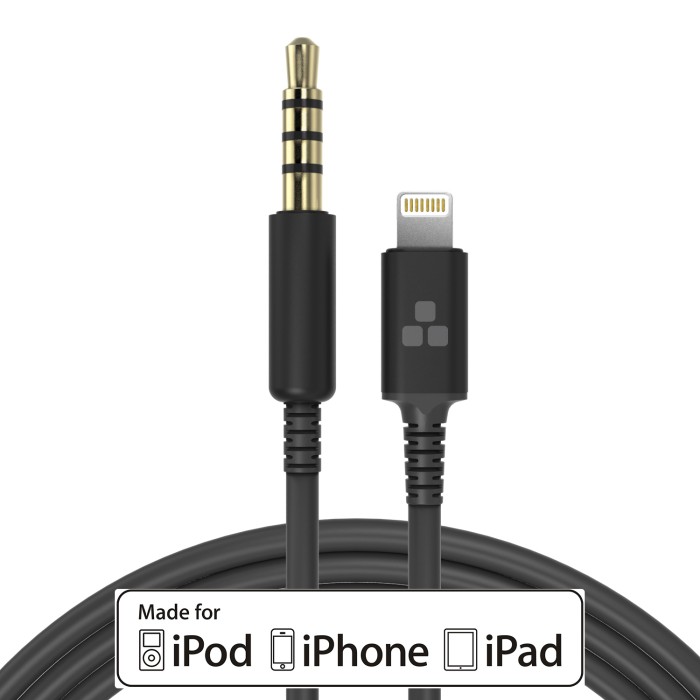 Headphone Aux Cable 4ft Cable Black Rubberized