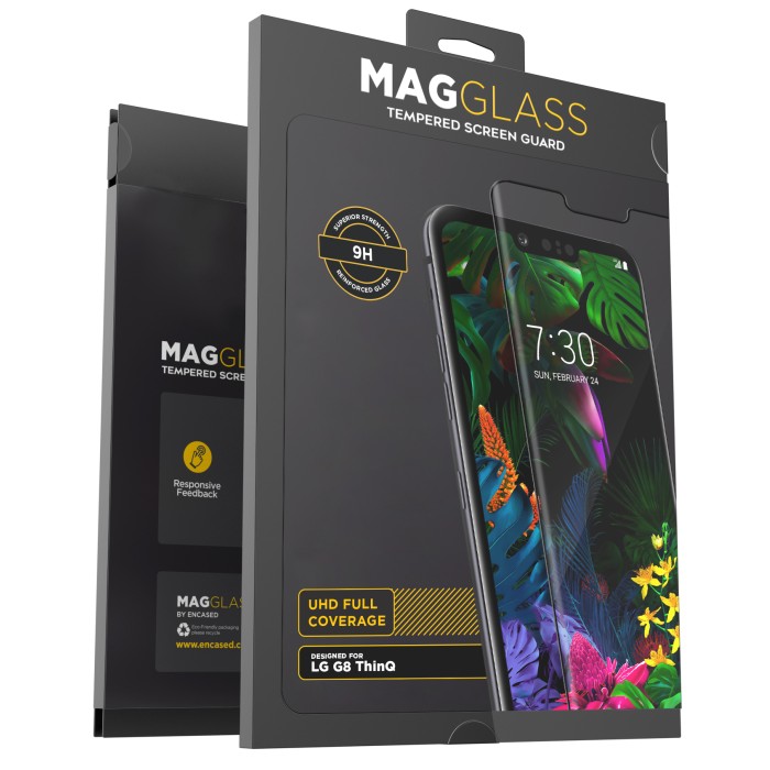 LG G8 ThinQ Case Friendly Magglass Tempered Glass