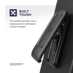 Moto G7 Power Thin Armor Case and Holster Black