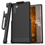 Galaxy Note 10 Thin Armor - Black Case with Holster