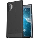 (2 Pack) Galaxy Note 10 Plus Thin Armor and Clear Back Case Black