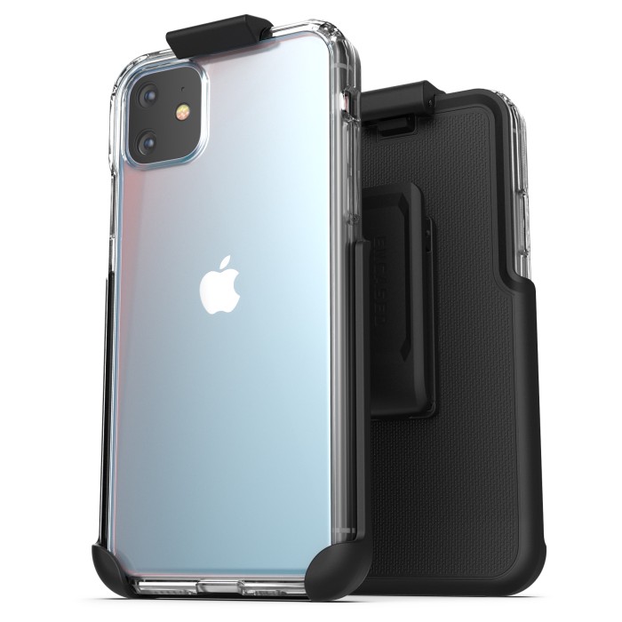 iPhone 11 Clear Back Case with Belt Holster