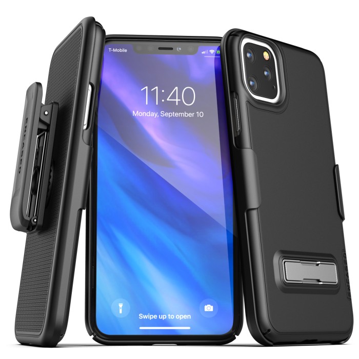 iPhone 11 Pro Max Slimline Case and Holster Black
