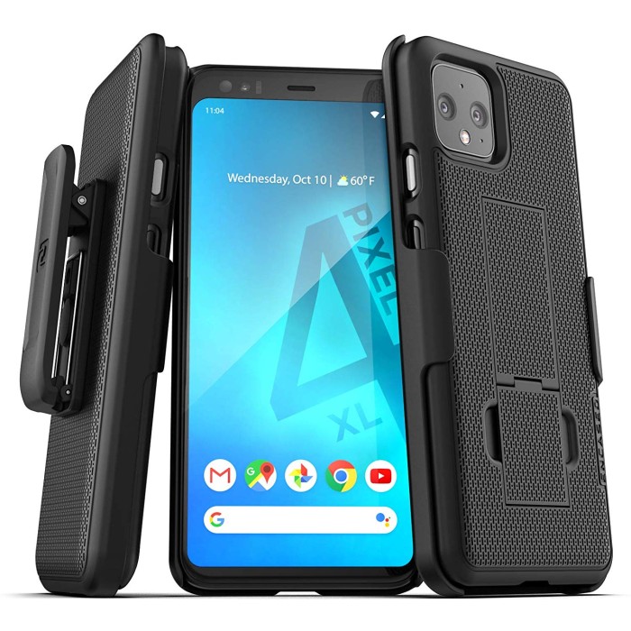 Pixel 4 XL Duraclip Case and Holster Black
