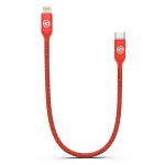 Lightning to USB C Braided Cable 5 Ft Red 