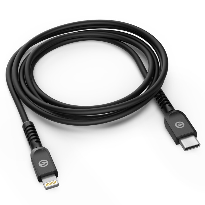 Lightning to USB C TPU Cable 4 ft Black