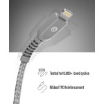 Lightning to USB C Braided Cable 5 Ft Gray 