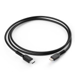 Lightning to USB C TPU Cable 6 in Black 