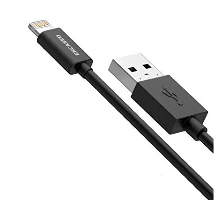 Encased 3 ft MFi Lightning to USB-A Cable (Black)