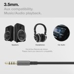 B&R USB-C to 3.5mm Audio Cable with Remote/Mic - Black (for Beats, Sony, Audio Technica, Sennheiser)