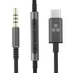 B&R USB-C to 3.5mm Audio Cable with Remote/Mic - Black (for Beats, Sony, Audio Technica, Sennheiser)