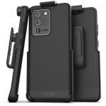 Galaxy S20 Ultra Thin Armor Case and Holster Black