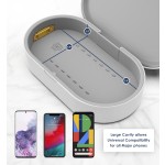 Steliron Phone UV Sanitizer with Wireless Charging, Cellphone Cleaner and Kill Bacteria, Germs and Viruses with USB Charger for iPhone and Android