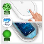 Steliron Phone UV Sanitizer with Wireless Charging, Cellphone Cleaner and Kill Bacteria, Germs and Viruses with USB Charger for iPhone and Android