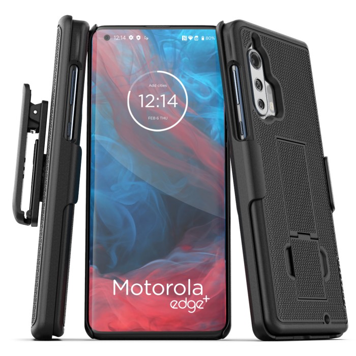 Motorola Edge Plus Duraclip Case and Holster Black