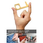 Encased Clean Key Door Opener Tool - Brass No Touch Anti-Microbial Germ Key (2 Pack)