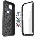 Pixel 4a Case with Screen Protector and Holster (Rebel Shield) Blue