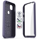 Pixel 4a Case with Screen Protector (Rebel Shield)Purple