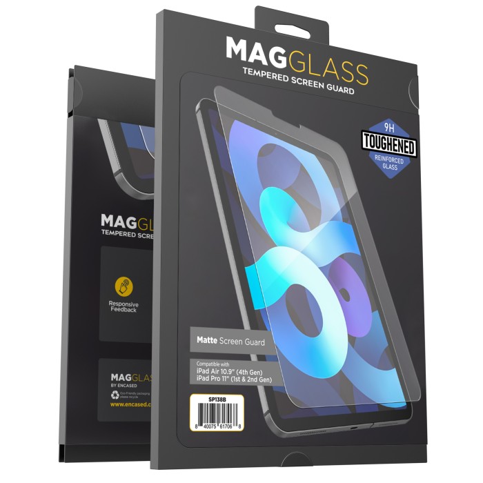 iPad 10.9" 2020 Case Compatible Magglass Tempered Glass Matte
