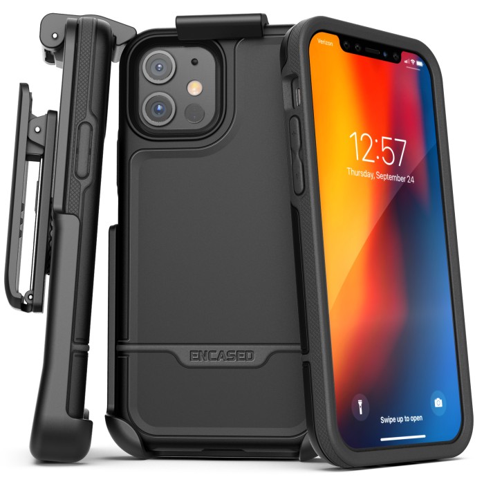 iPhone 12 Rebel Case And Holster Black
