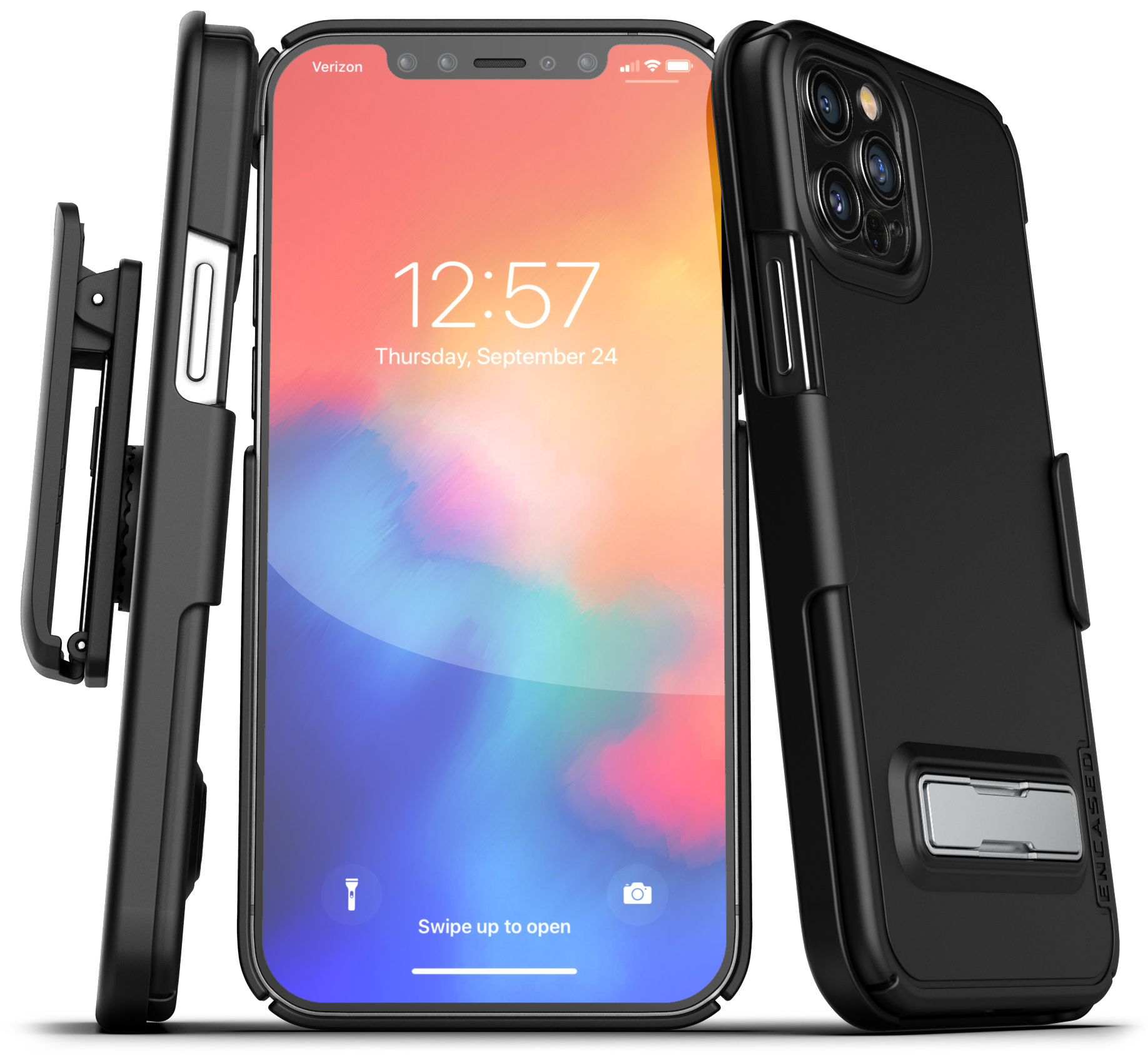 Iphone 12 Pro Max Slimline Case And Holster Black Encased