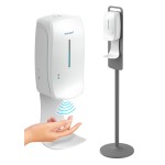 Steliron Automatic Hand Sanitizer Dispenser with Stand, 34oz Adjustable Floor Station with Touchless Dispenser for Sanitizing Gel