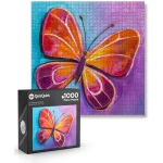 1000 Piece Butterfly Painting Jigsaw Puzzle (Puzzle Saver Kit Included)