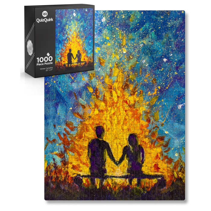 1000-Piece-Couple-by-Campfire-Painting-Jigsaw-Puzzle-Puzzle-Saver-Kit-Included-PZ1017