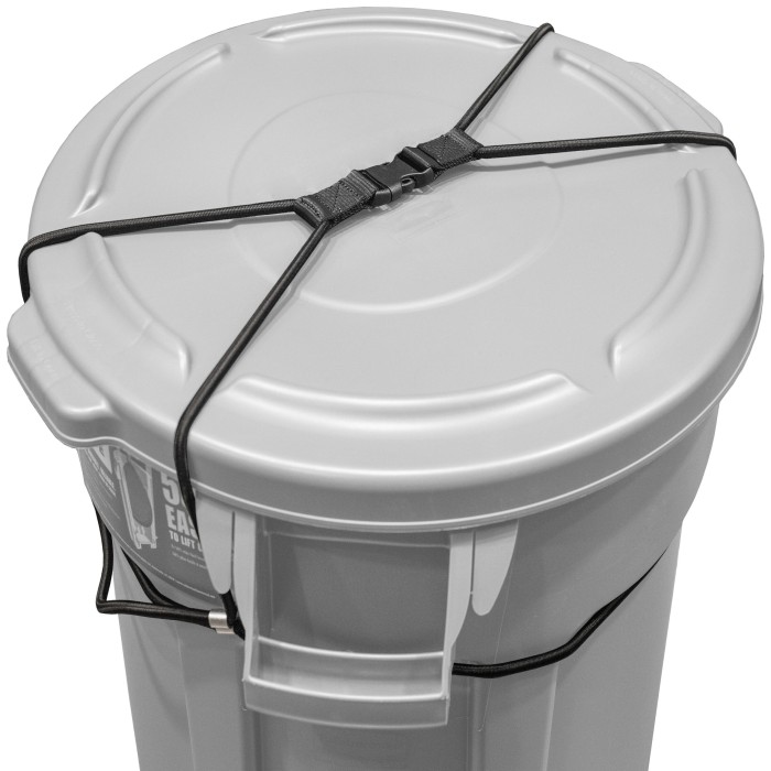 Rangland Animal-Proof Trash Can Lock - Black (for 30-50 gallon trash cans)