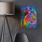 Colorful Lion 500 Piece Jigsaw Puzzle (Puzzle Saver Kit Included)