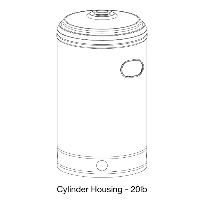 Rangland Patio Heater - Cylinder Housing 20lb