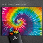 Tie Dye Colorful 500 Piece Jigsaw Puzzle (Puzzle Saver Kit Included)