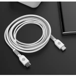 Galvanox 10ft USB C to C Cable, TPU/TPE White