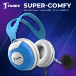 Thore Kids Headphones with Boom Microphone Blue