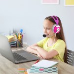 Thore Kids Headphones with Boom Microphone Pink
