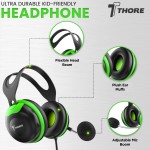 Thore Kids Headphones with Boom Microphone Green