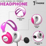 Thore Kids Headphones with Boom Microphone Pink